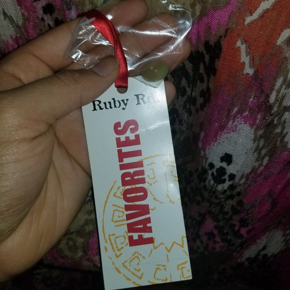 Pink Multi-Color Blouse by Ruby Rd. - Picture 3 of 4